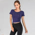 US back short sleeve fitness blouse - Senecca 
